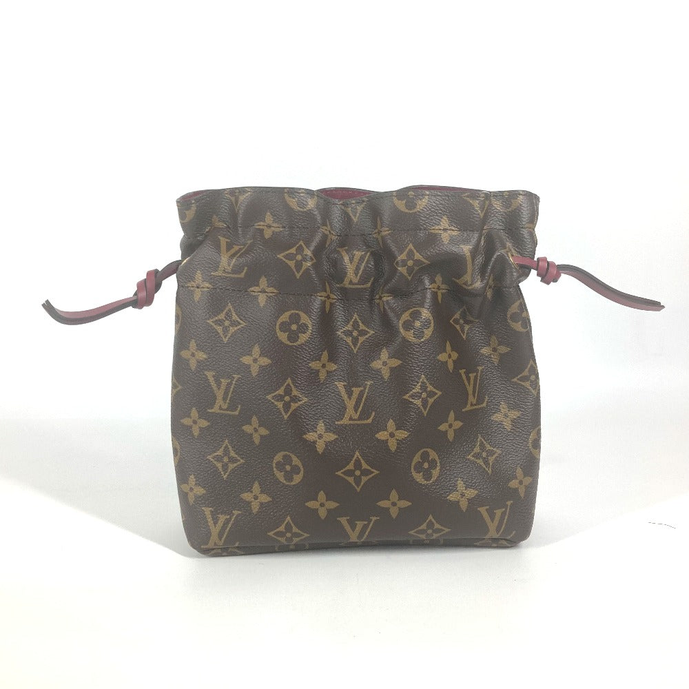 Louis Vuitton Pouch M43445 Drawstring Posh Noe Monogram Canvas Brown Jewelry