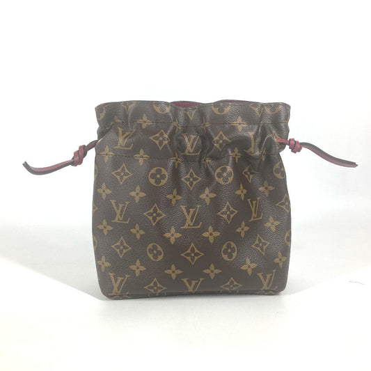 Louis Vuitton Pouch M43445 Drawstring Posh Noe Monogram Canvas Brown Jewelry