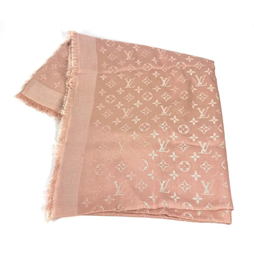 Louis Vuitton Stall M74441 Silk fringe Shoal Monogram Wool Pink Large Apparel