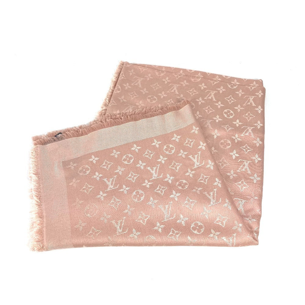 Louis Vuitton Stall M74441 Silk fringe Shoal Monogram Wool Pink Large Apparel