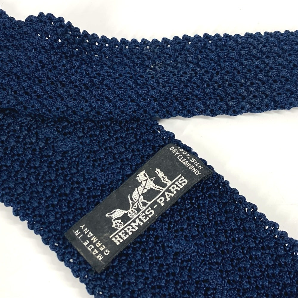 Tie Silk Navy H Knit Tie Knit Logo Travel Bag