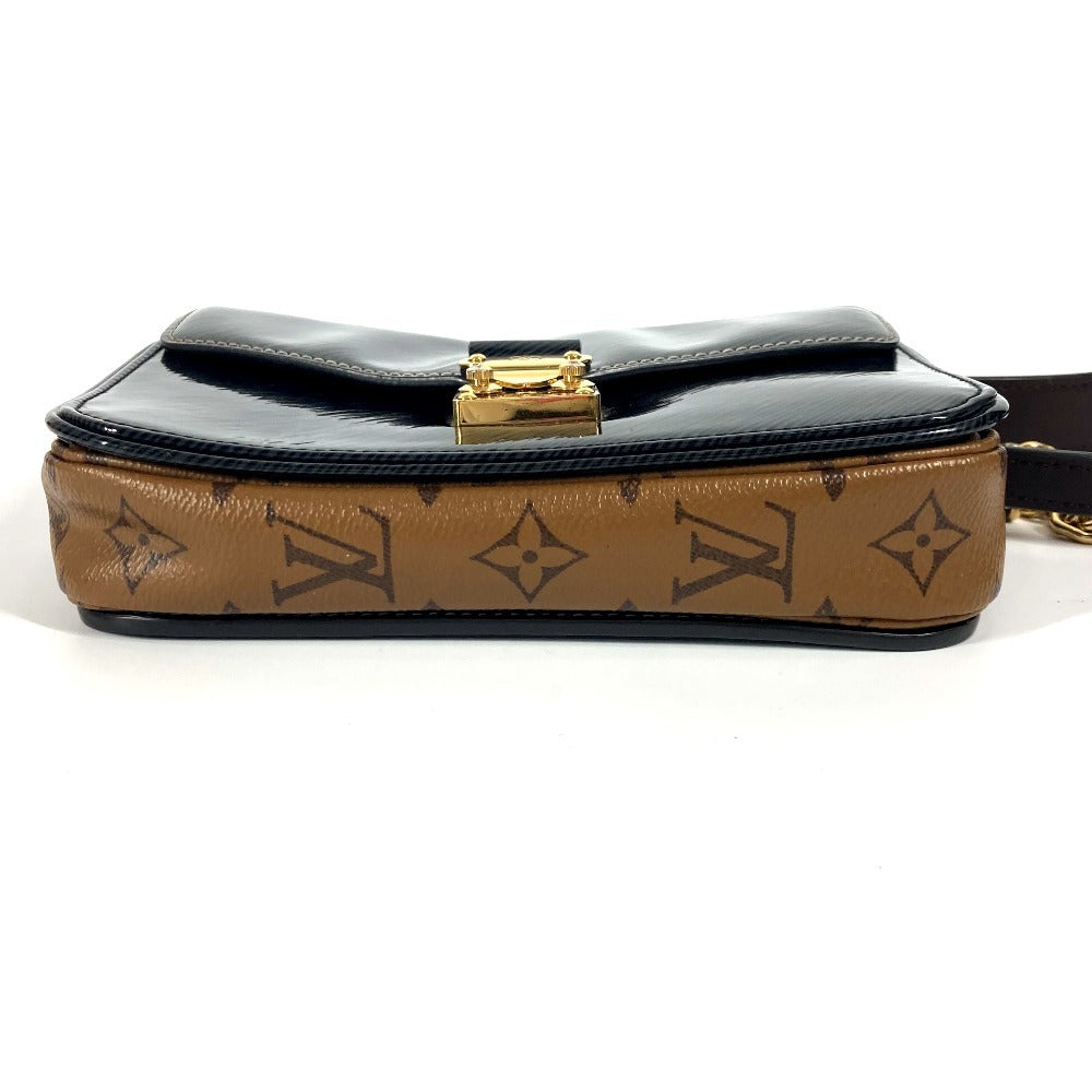 Louis Vuitton M54990 reverse Shiny Epi Reverse Monogram Canvas Black Mini Shoulder Bag