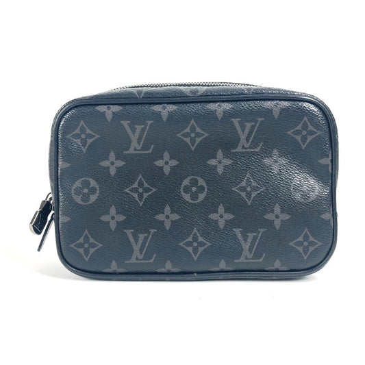 Louis Vuitton Pouch M43384 Eclipse True Monogram Canvas Black Wallet Case G 48