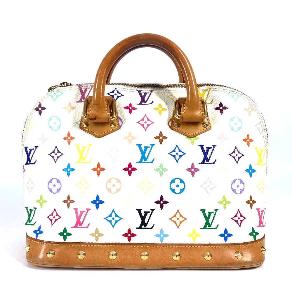 Louis Vuitton M92647 Alma Monogram Canvas White Multicolor Handbag