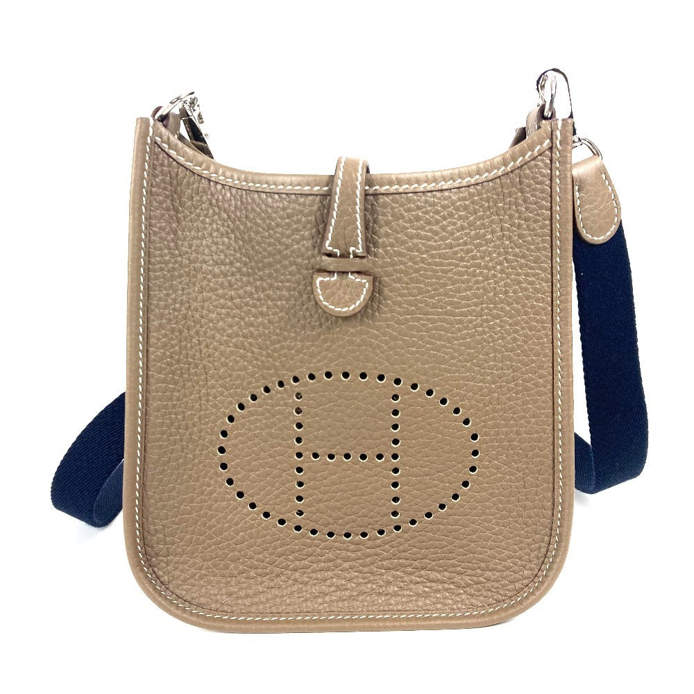 Hermes Shoulder Bag Taurillon Clemence Type Evelyn Tpm Amazone Gray