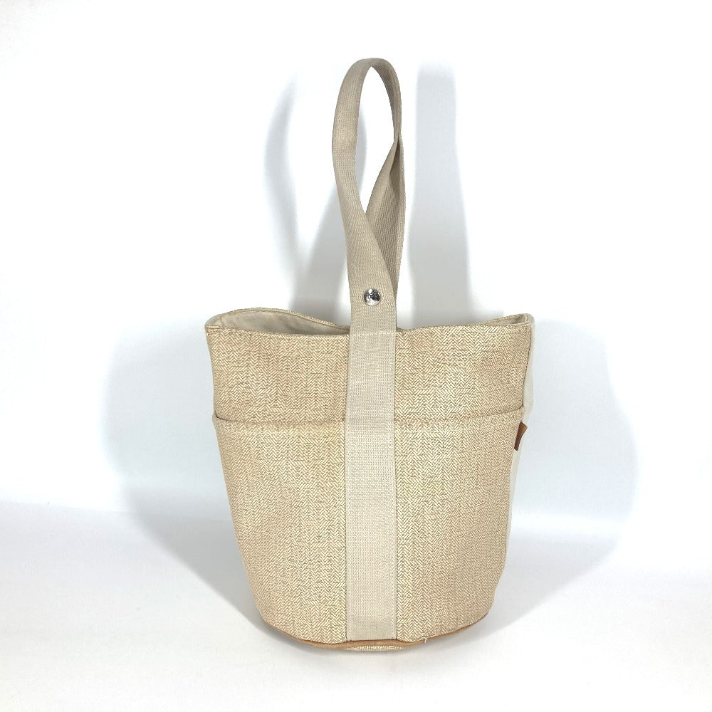 Hermes Handbag Saksaw Pm Saksaw Pm Canvas Beige Travel Bag