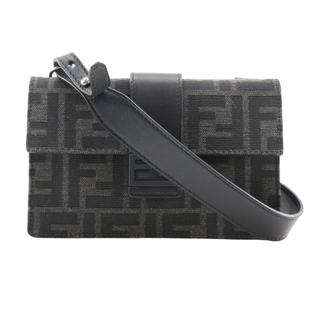 Fendi Marsupio Baguette Shoulder Bag Leather Canvas Nylon