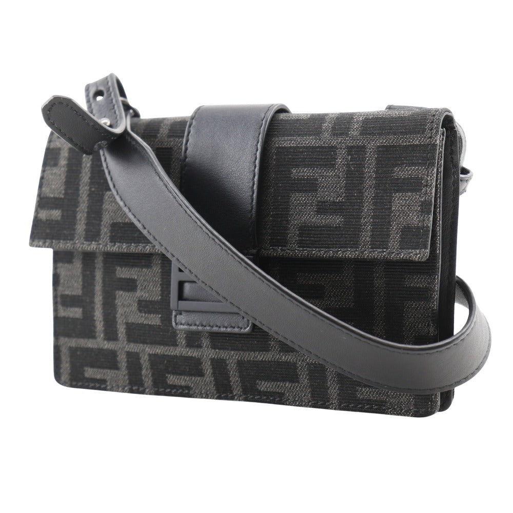 Fendi Marsupio Baguette Shoulder Bag Leather Canvas Nylon