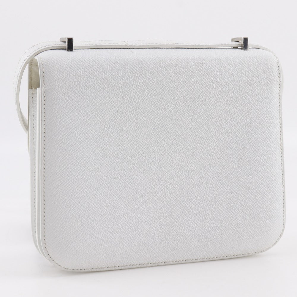 Hermes Shoulder Bag Epsom Constance White Mini