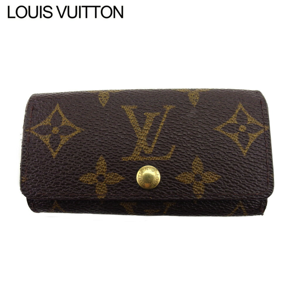 Louis Vuitton Key holder M62631 Multicles4 Brown Beige Gold Key Chain G1656