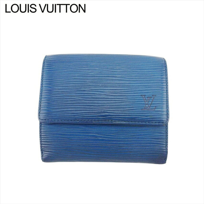Louis Vuitton Bifold M63485 Toledo Porte Monnaie Blue Wallet Case