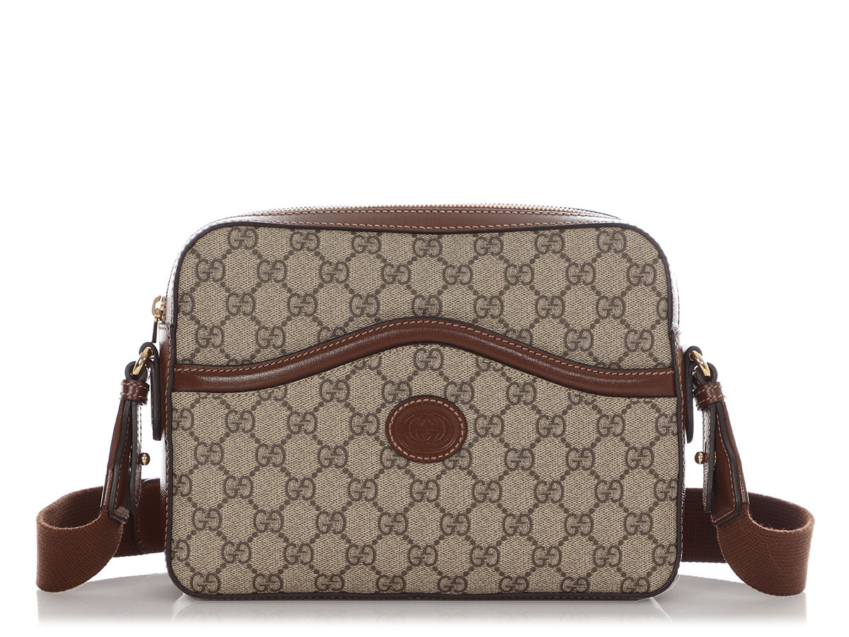Gucci Supreme Messenger Bag Brown Crossbody Bag