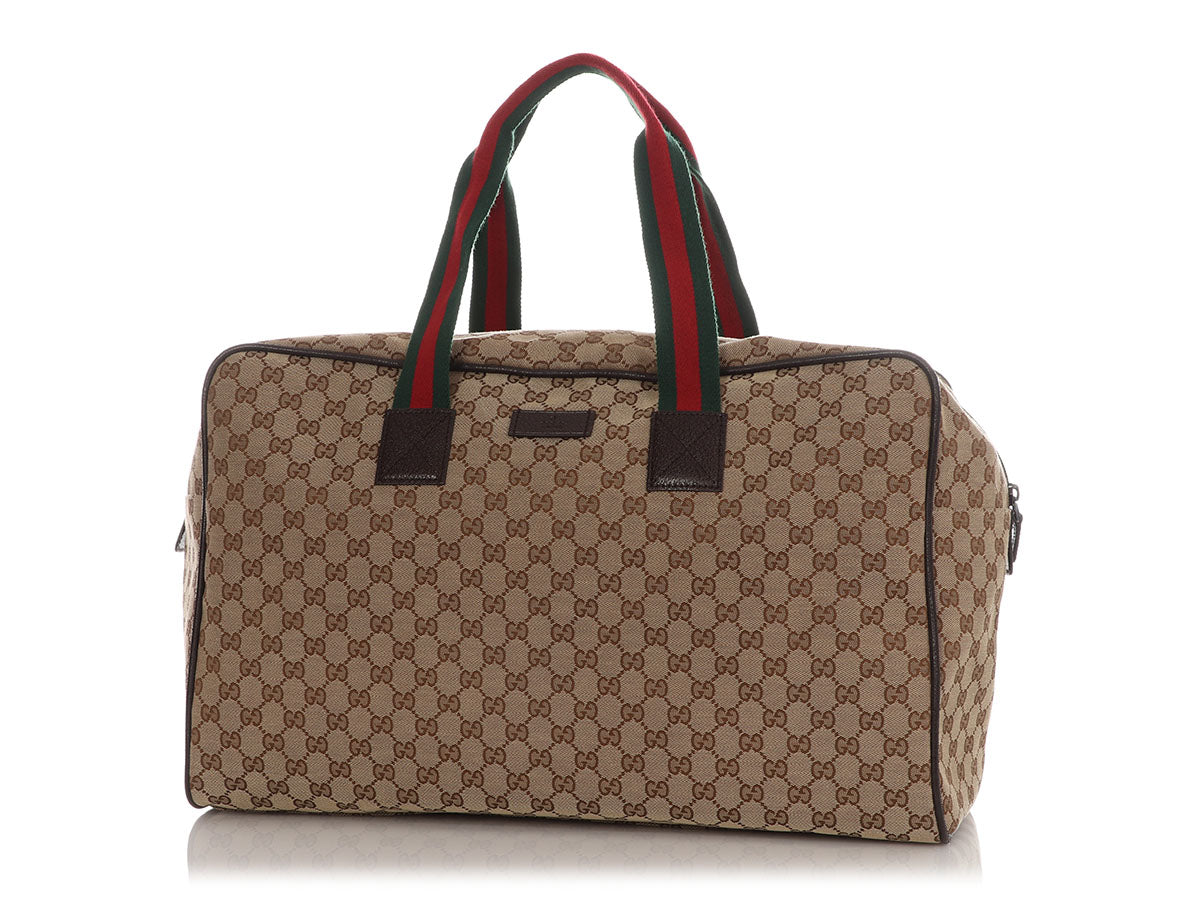 Gucci Weekender Duffle Travel Bag Canvas