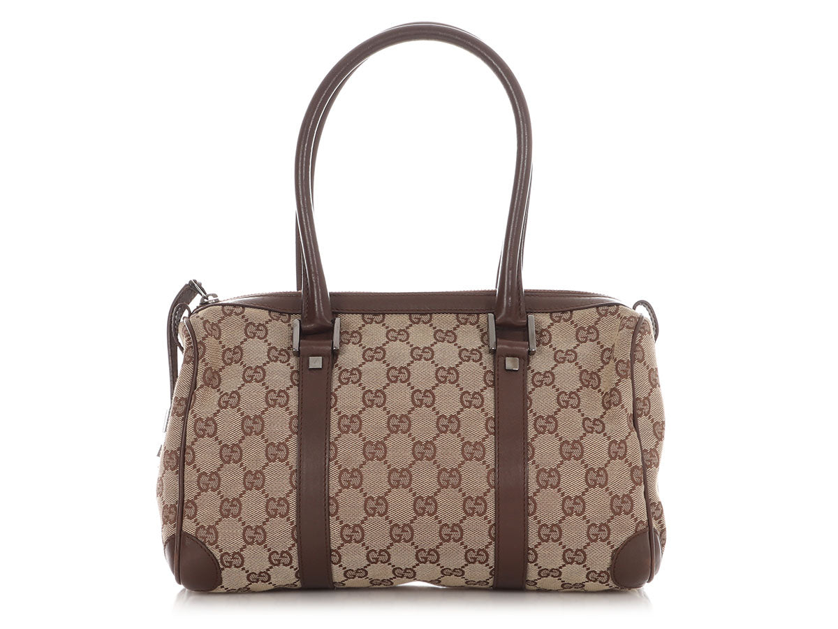 Gucci Boston Bag Canvas Travel Bag