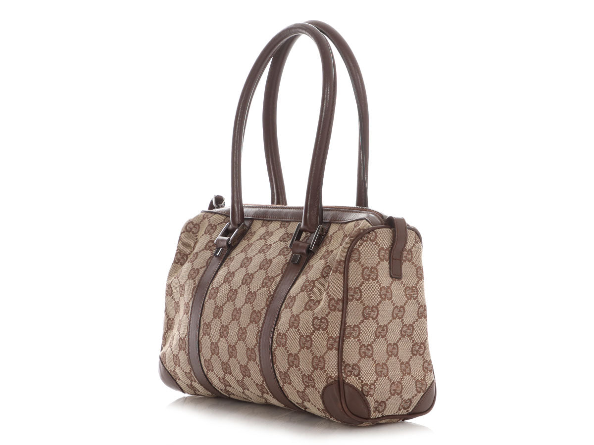 Gucci Boston Bag Canvas Travel Bag