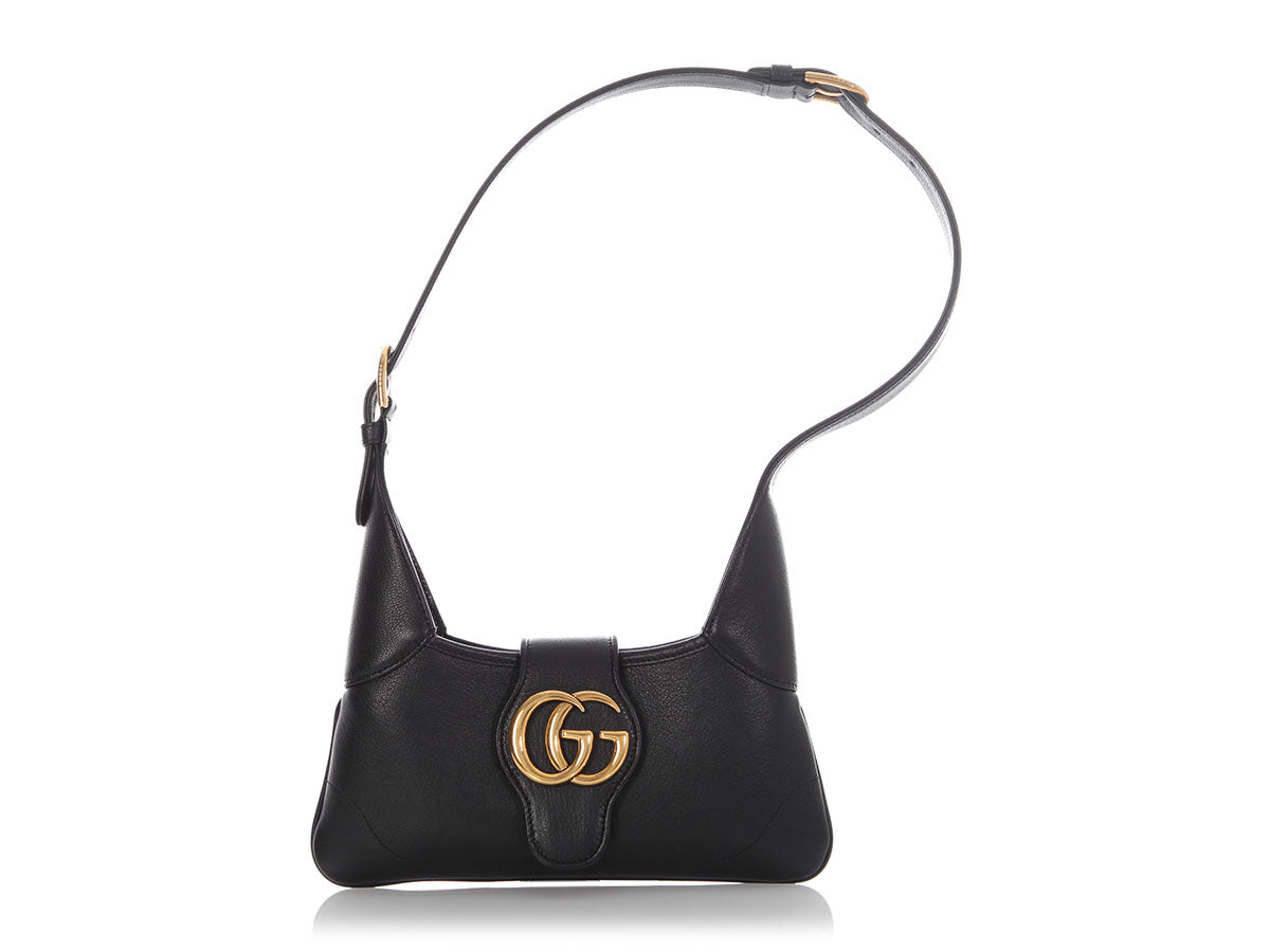 Gucci Goatskin Aphrodite Crossbody Bag Black Small