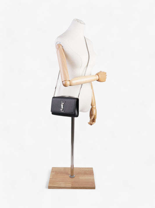 YSL Saint Laurent Kate Calfskin Crossbody Bag Leather Black Small