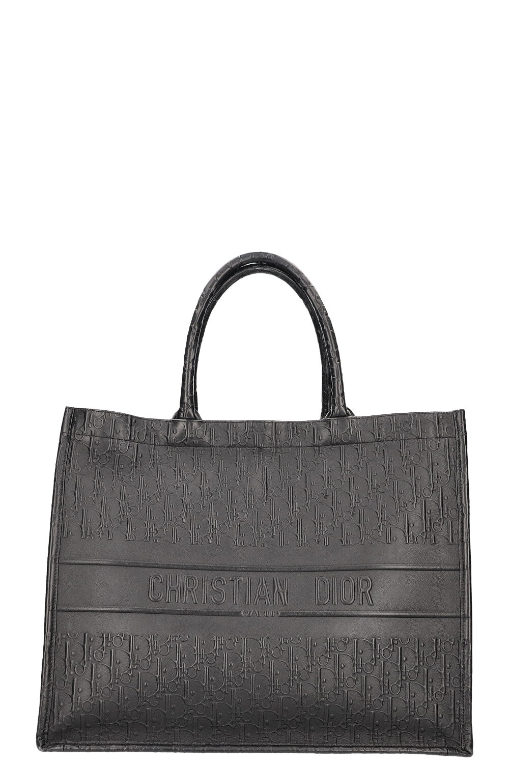 Dior Tote Bag Book Tote 2 Leather Black Large