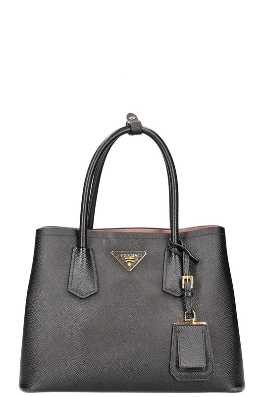 Prada Double Tote Bag Black Medium