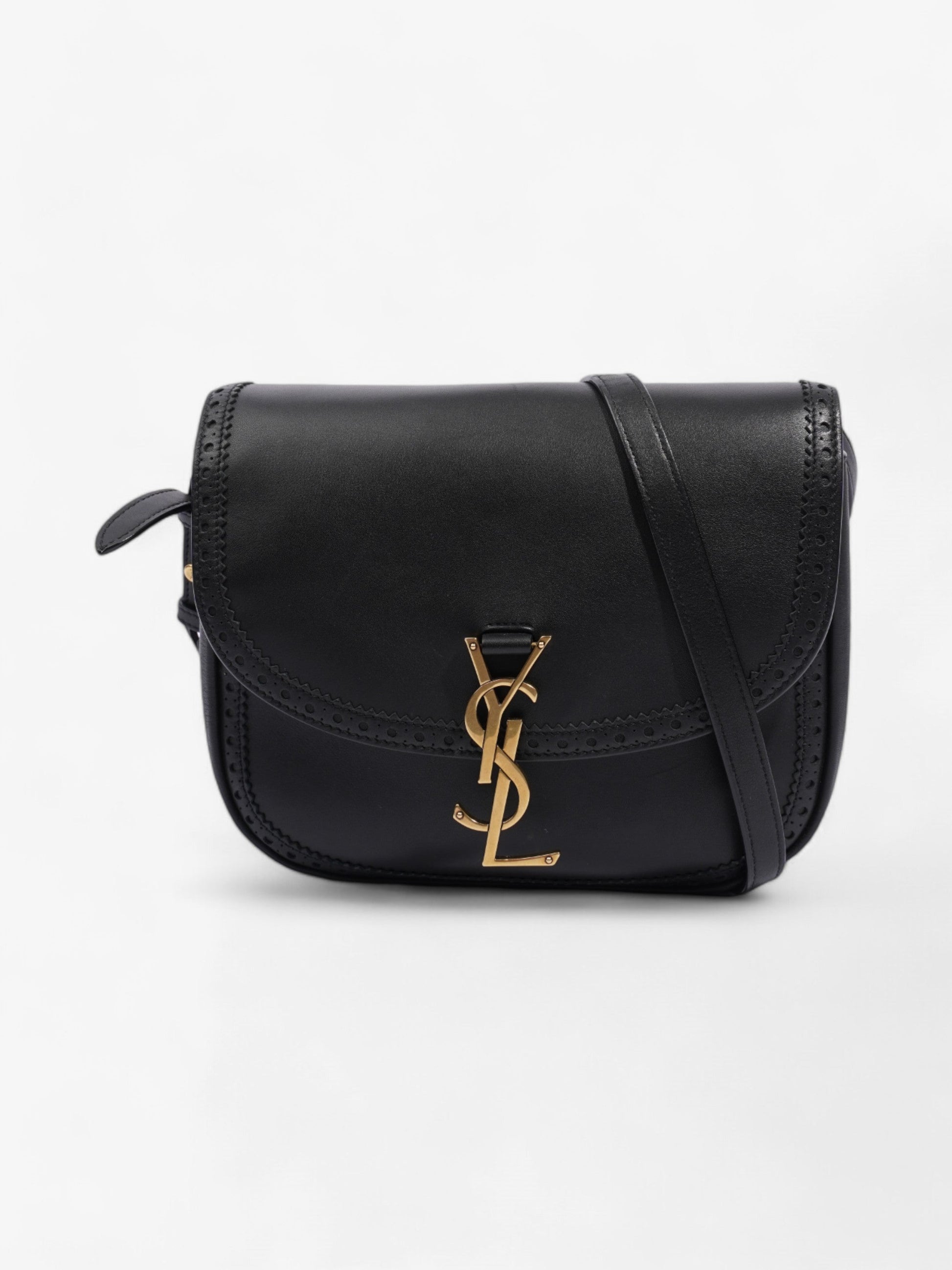 YSL Saint Laurent Kaia Calfskin Crossbody Bag Leather Black Medium Calfskin Leather Medium