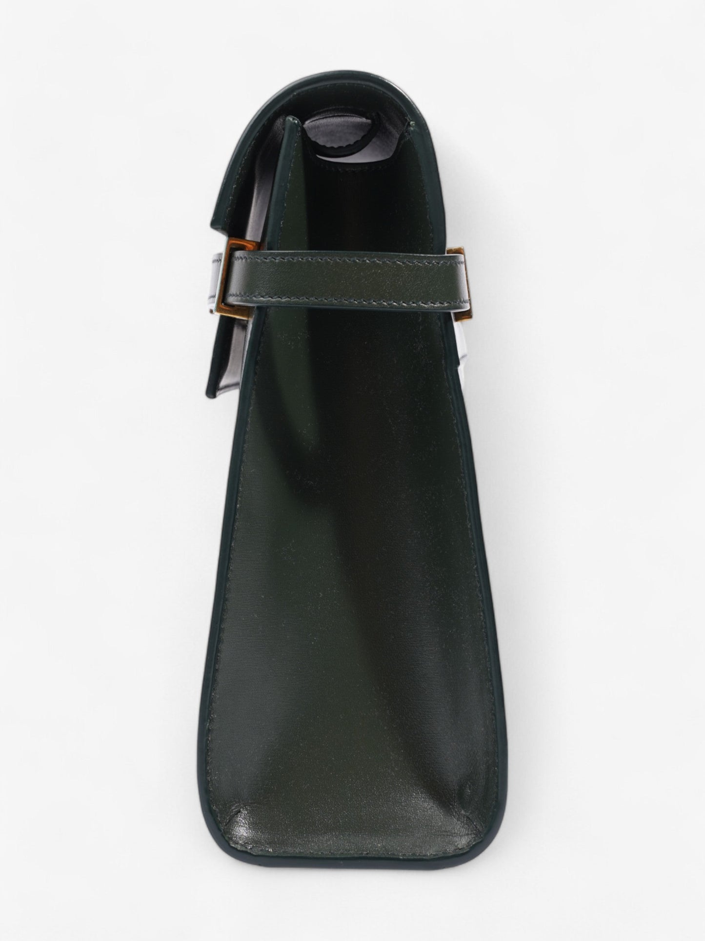 YSL Saint Laurent Manhattan Dark Calfskin Shoulder Bag Leather Green