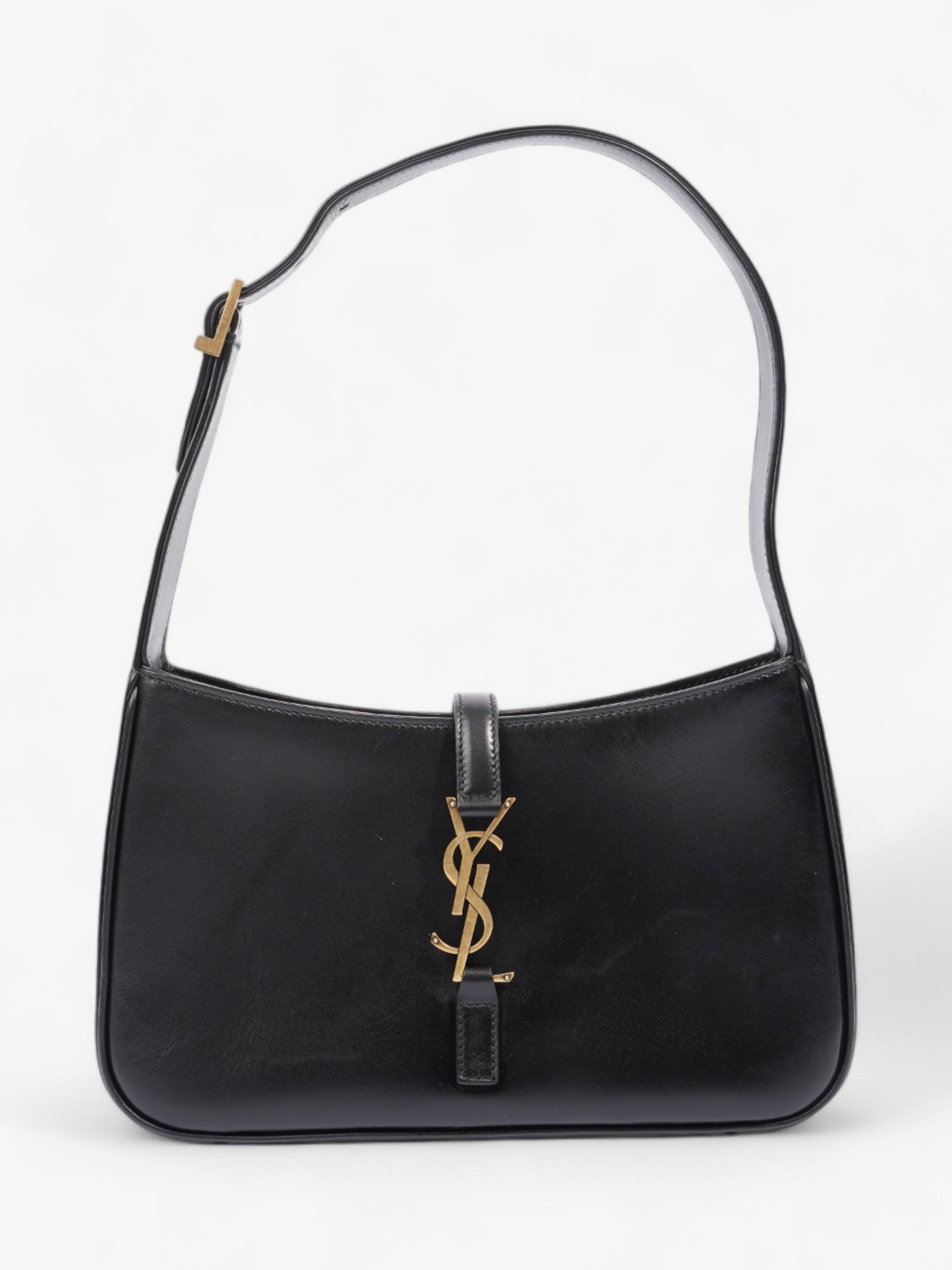 YSL Saint Laurent Le Hobo Leather Black Shoulder Bag