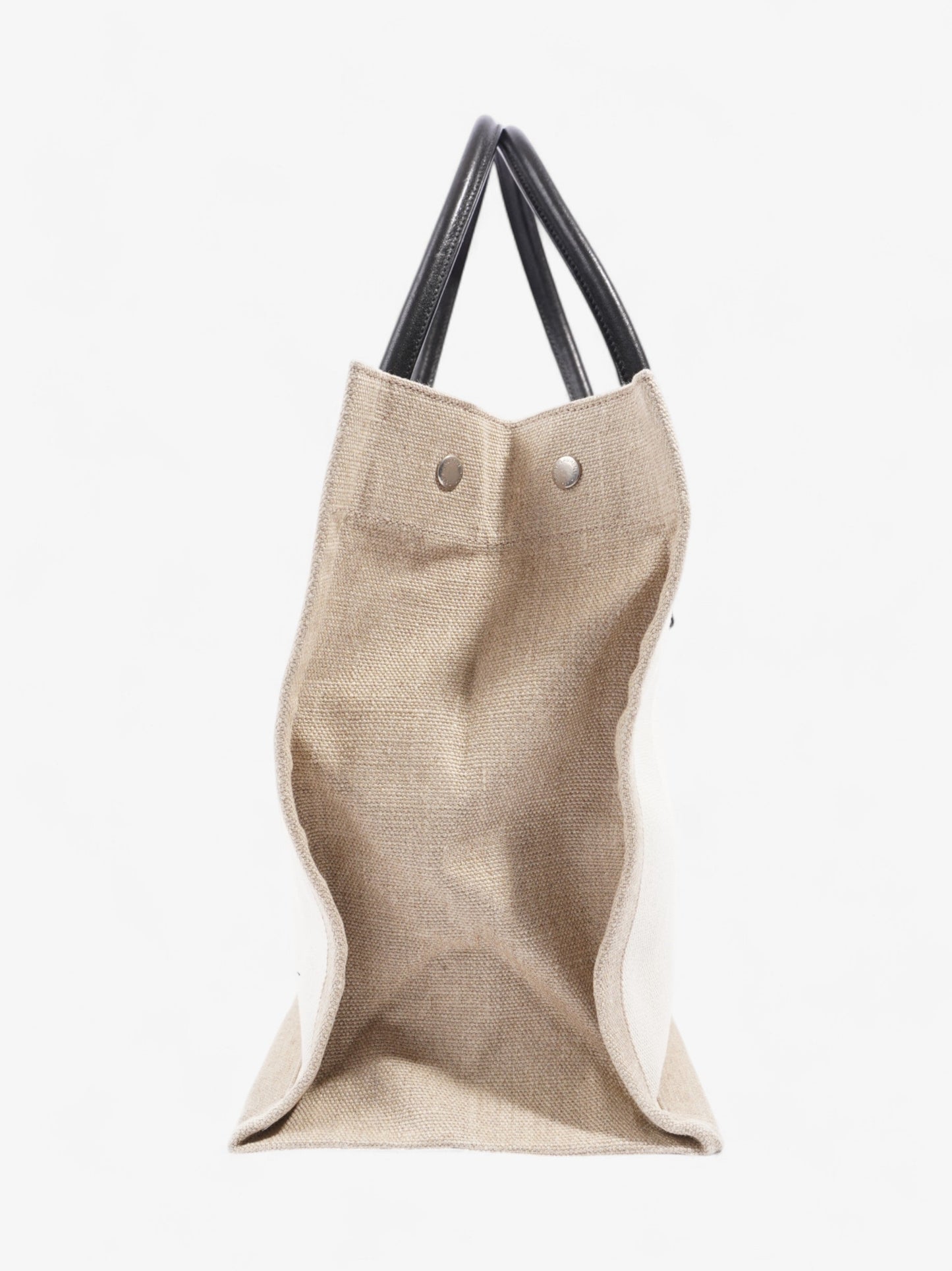 YSL Saint Laurent Rive Gauche Cotton Tote Bag Beige Small