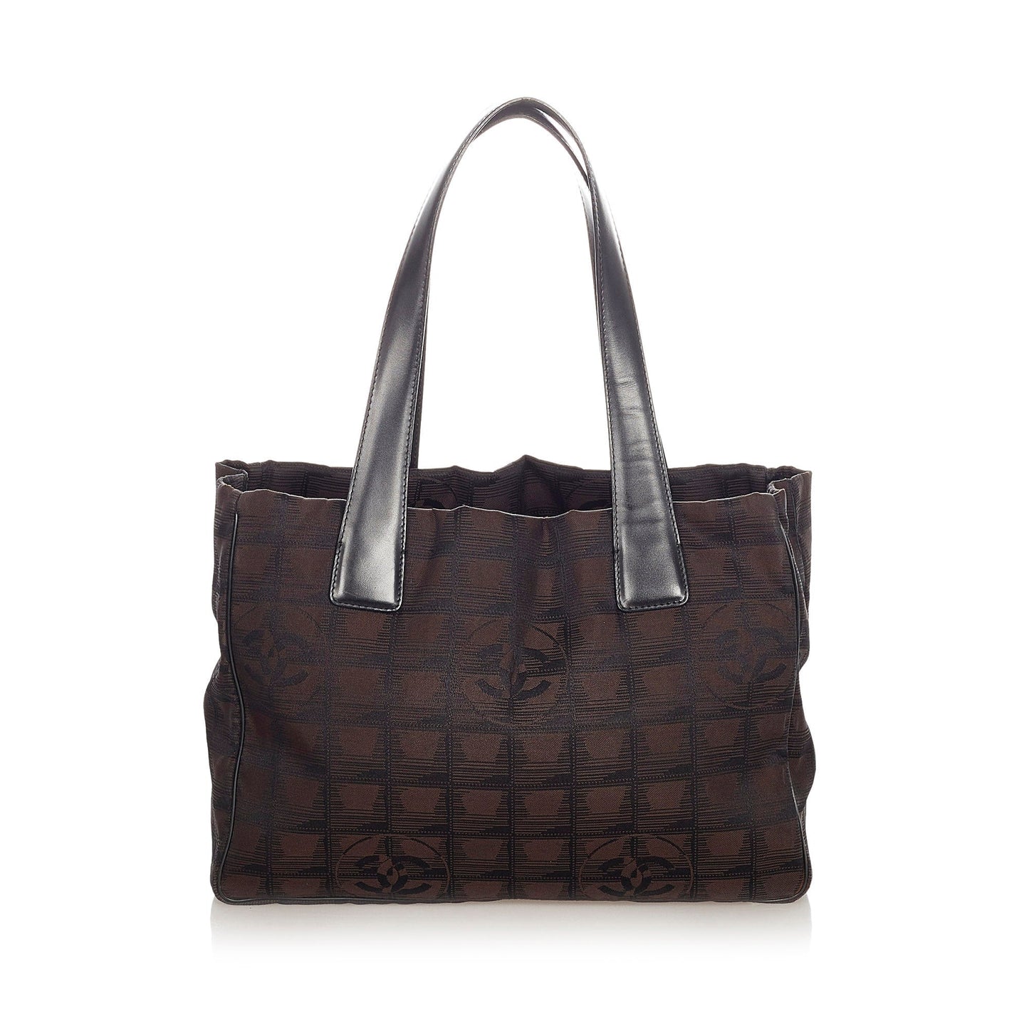 Chanel New Travel Line Tote Bag Canvas Black