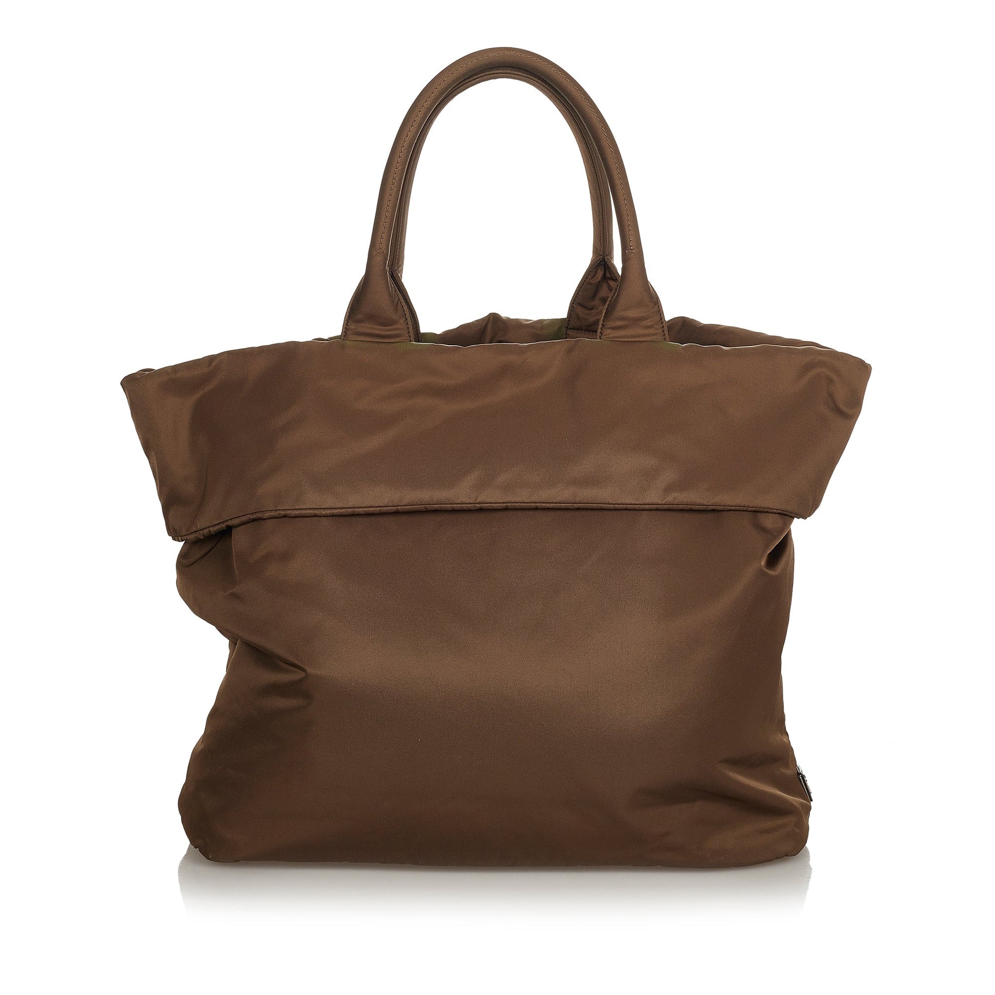 Prada Tessuto Reversible Tote Bag Brown Tote Bag 3