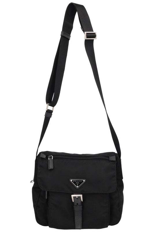 Prada Crossbody Bag Messenger Bag Nylon Black