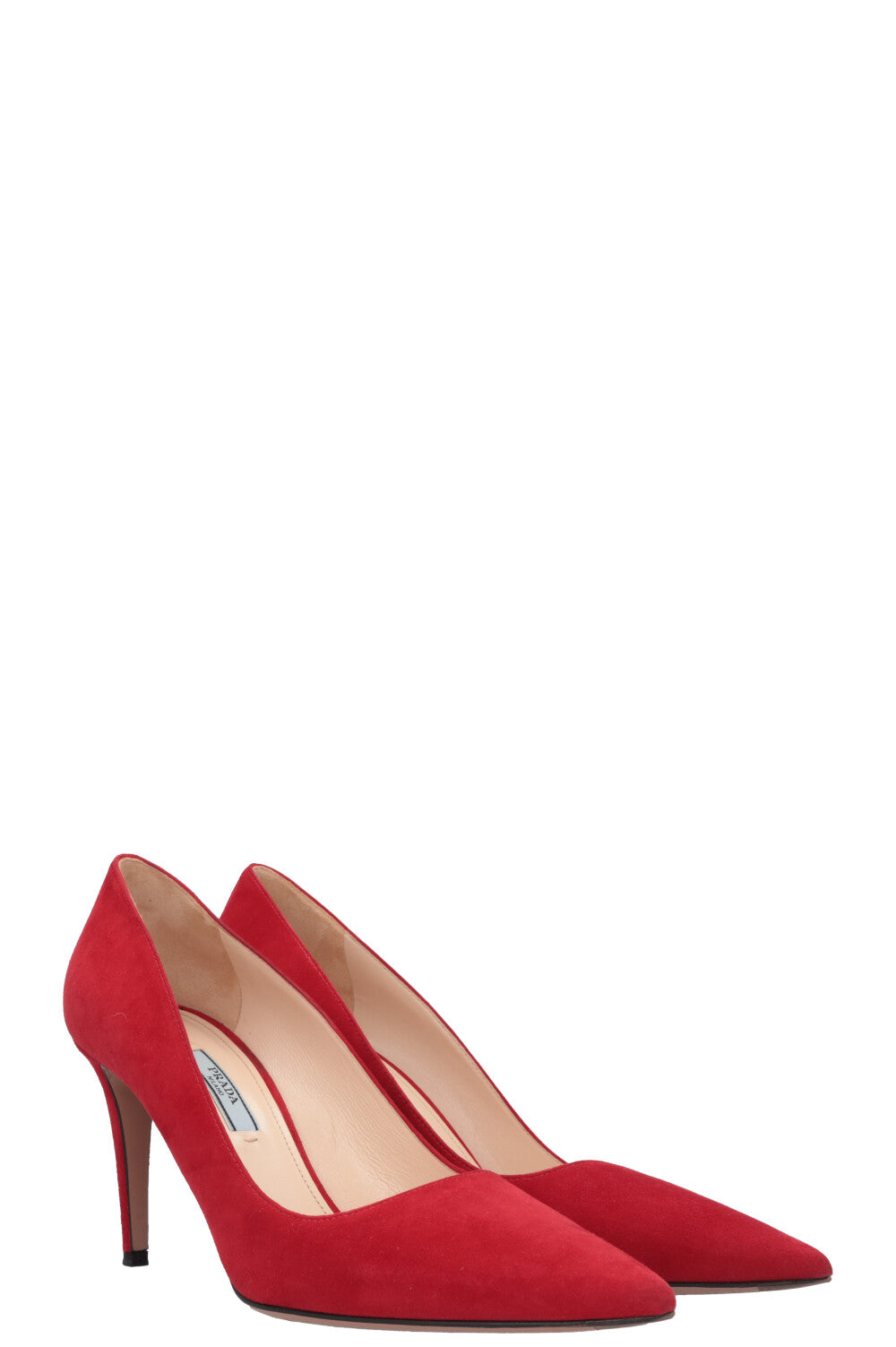 Prada Heels Suede Red Shoes