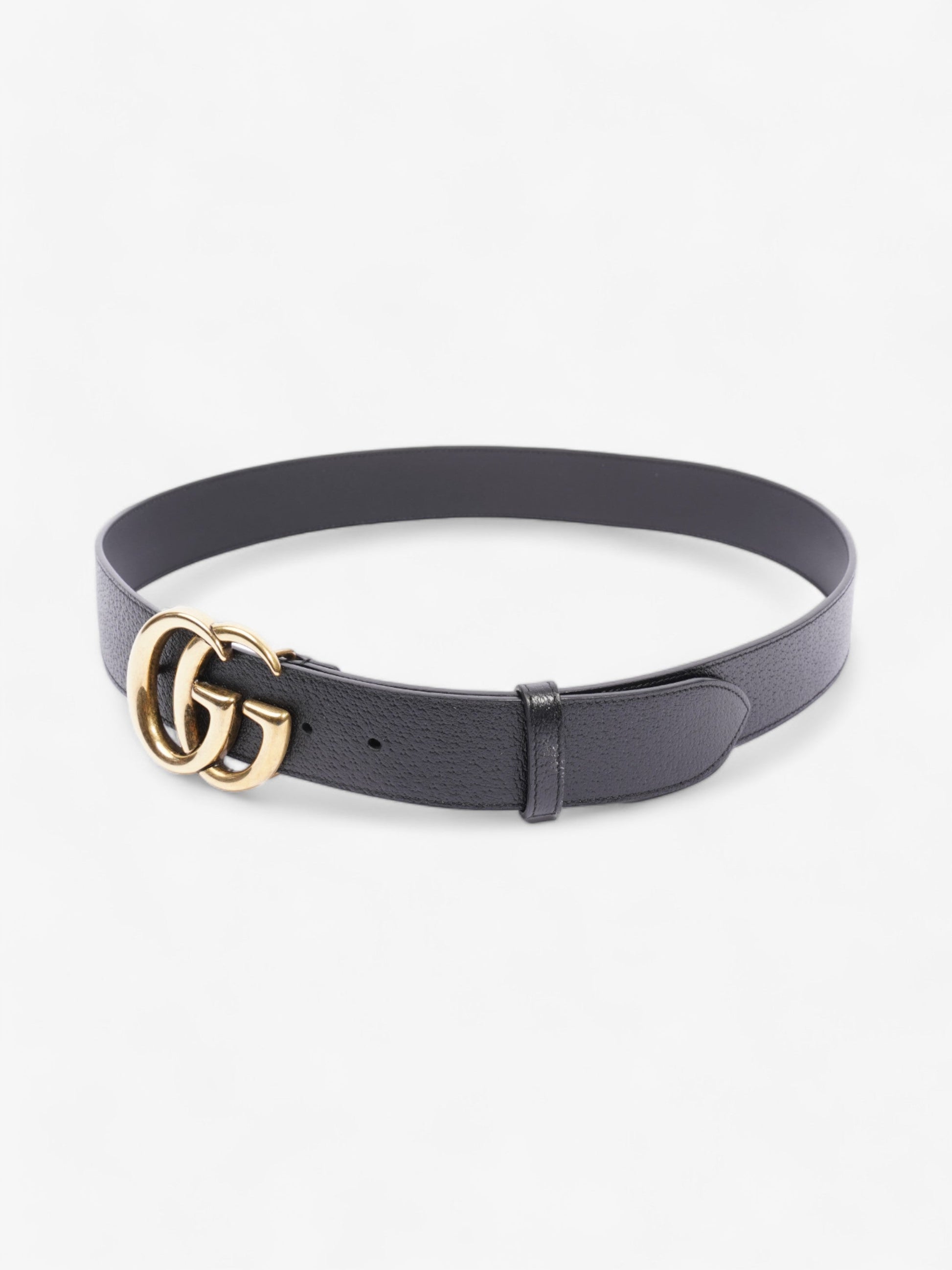 Gucci Marmont Belt Handbag Leather Black Accessory 100Cm 40