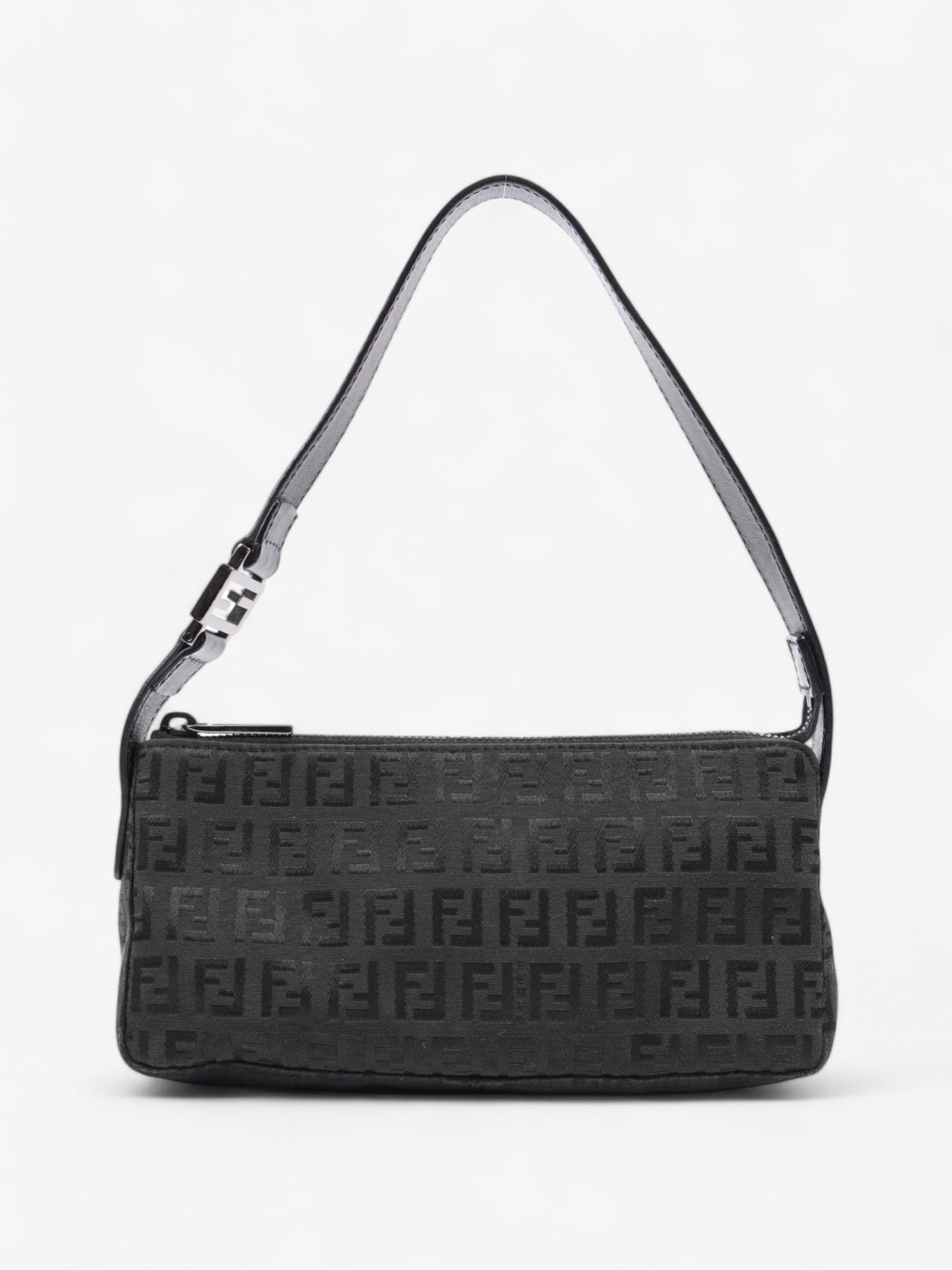 Fendi Shoulder Bag Canvas Black