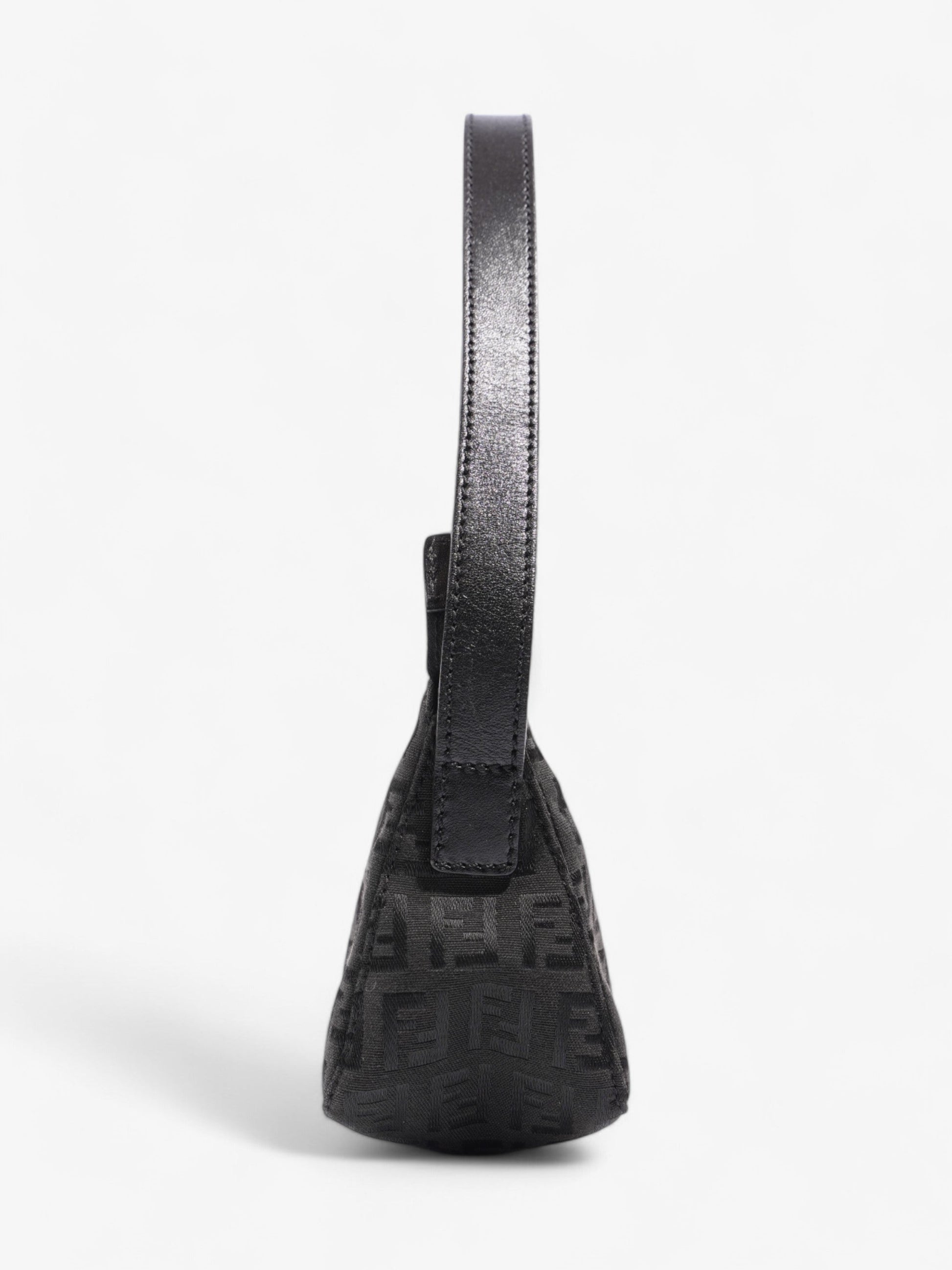 Fendi Shoulder Bag Canvas Black