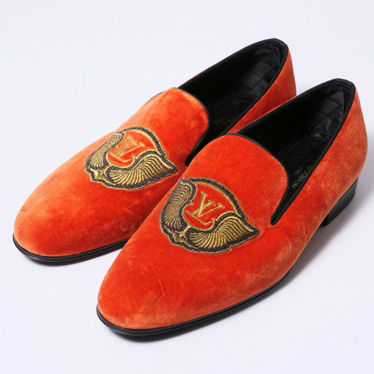 Louis Vuitton Slip-on Velor 6.5 Orange Handbag