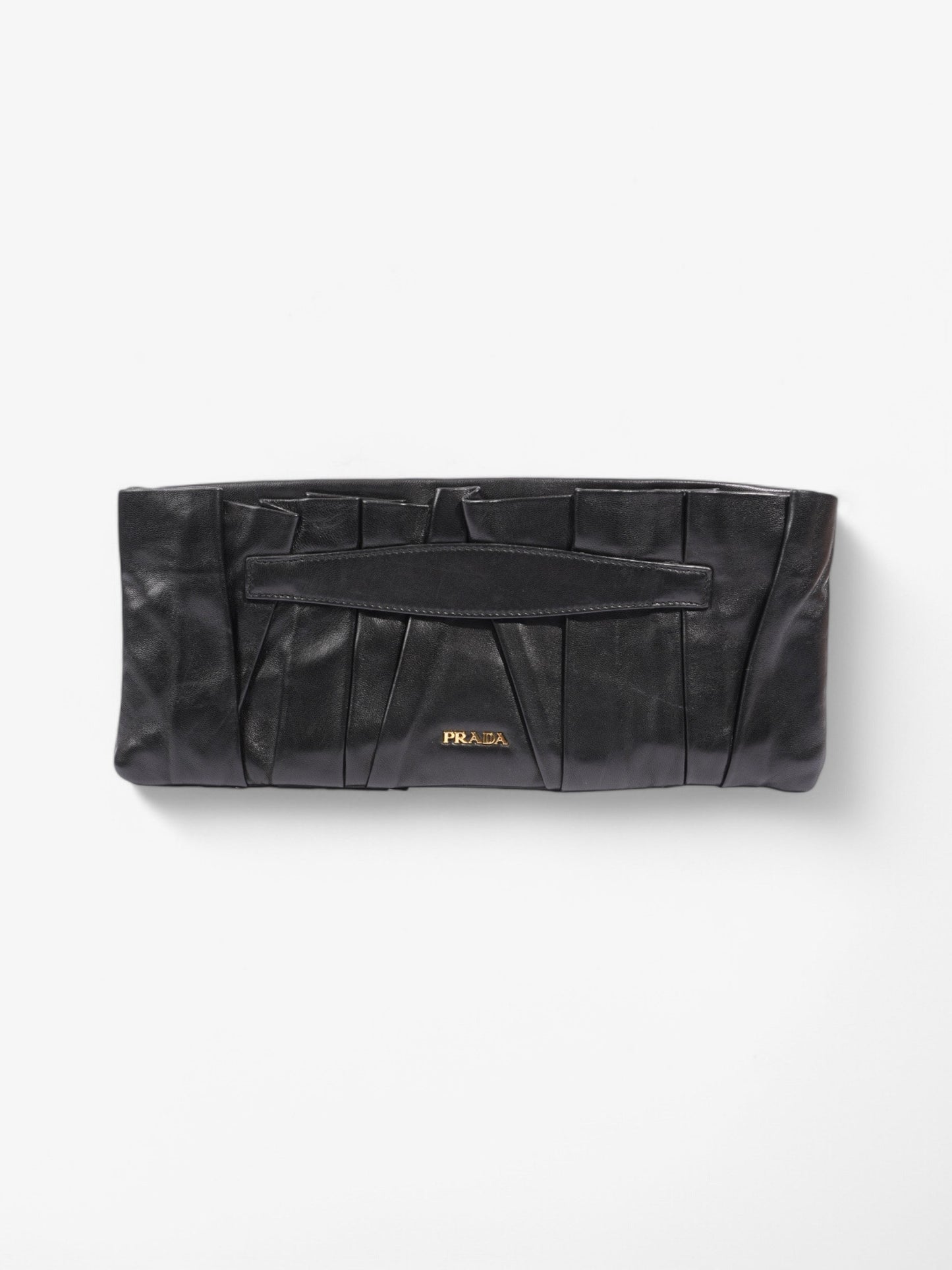Prada Clutch Leather Black Clutch Bag