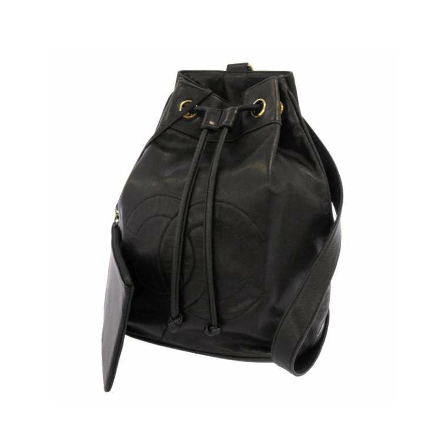 Chanel CC Lambskin Backpack Leather Black Shoulder Bag