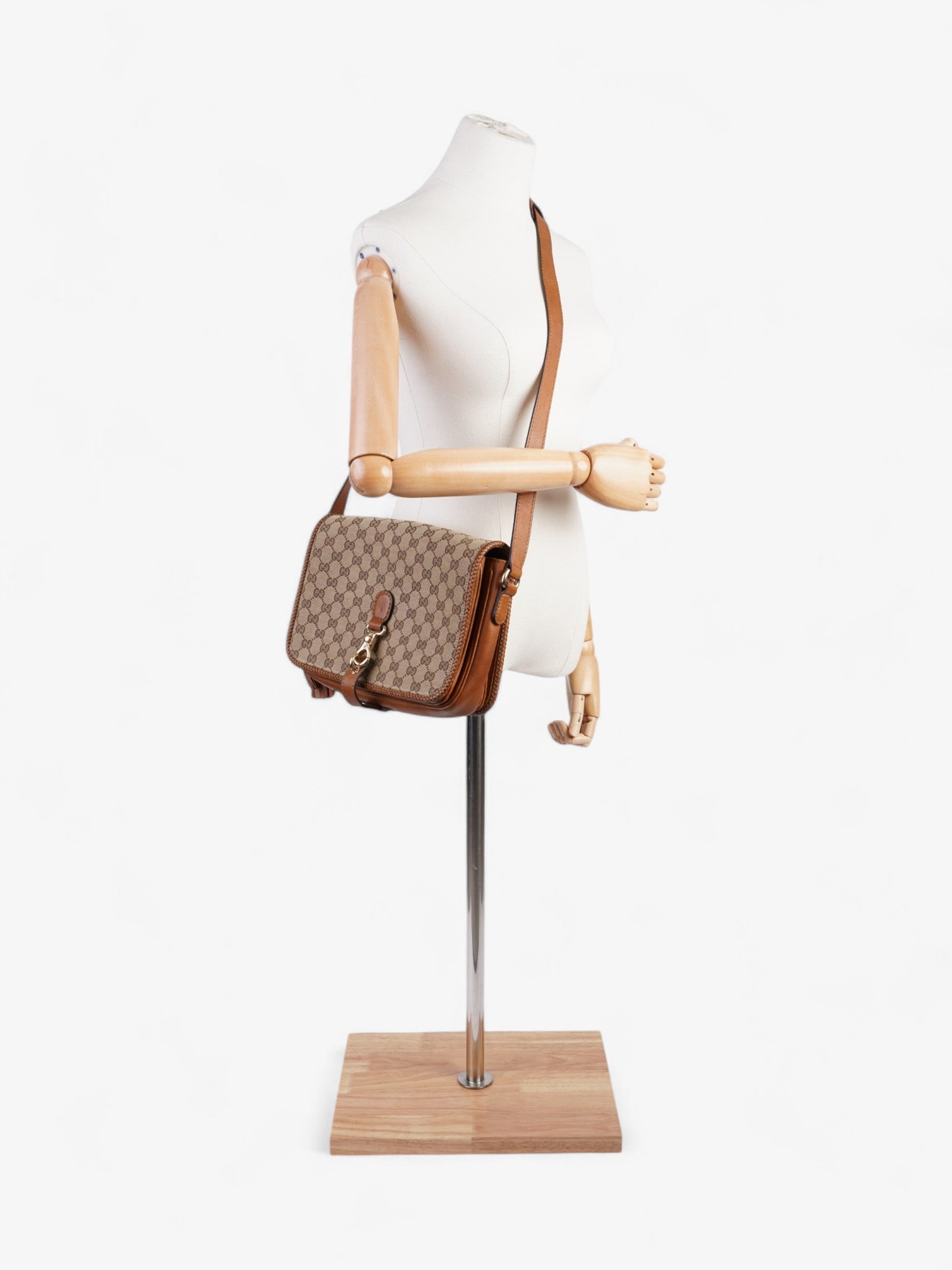 Gucci Marrakech Supreme Shoulder Bag Canvas Brown