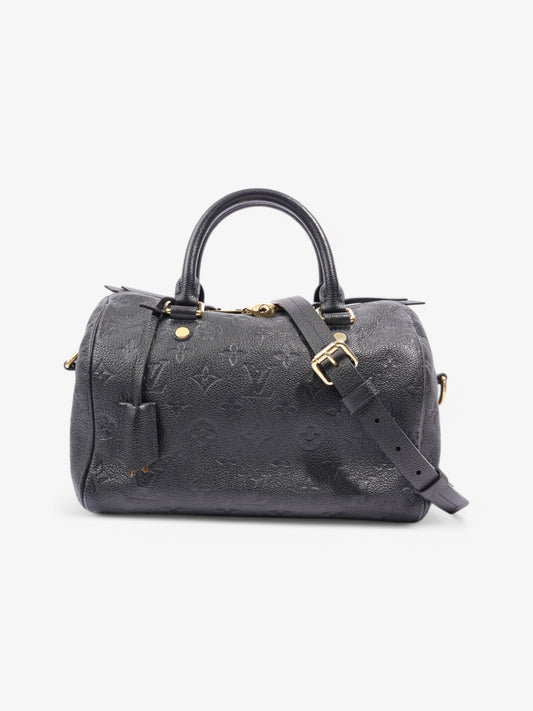 Louis Vuitton Speedy Bandouliere 25 Black Leather Empreinte Handbag