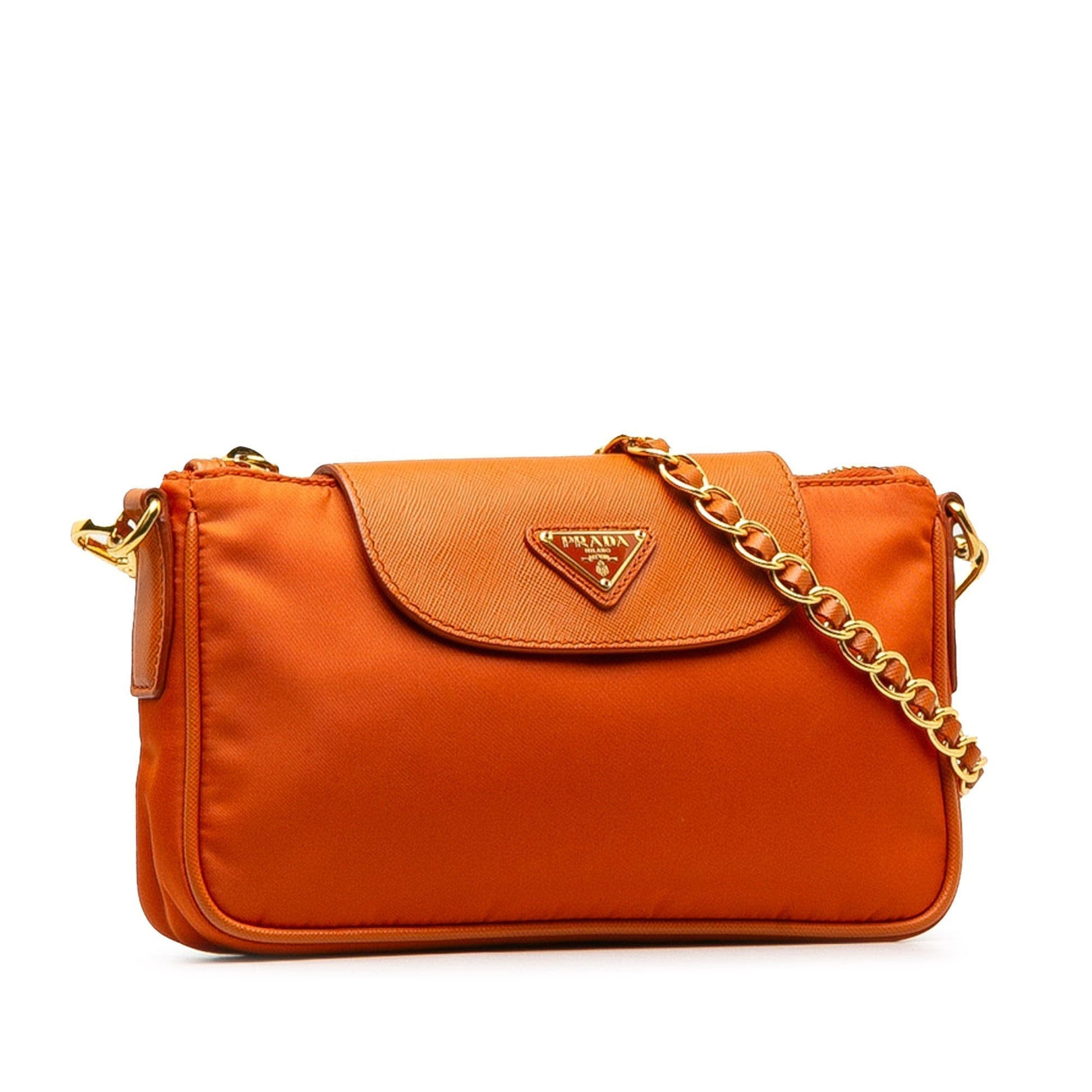 Prada Tessuto Crossbody Bag Nylon Orange
