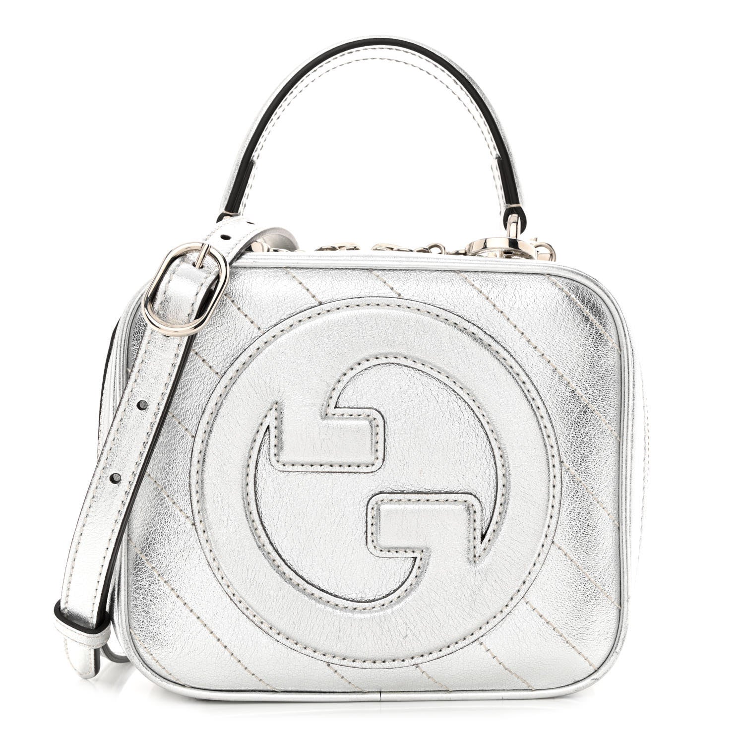 Gucci BLONDIE Leather Calfskin Top Handle Handbag