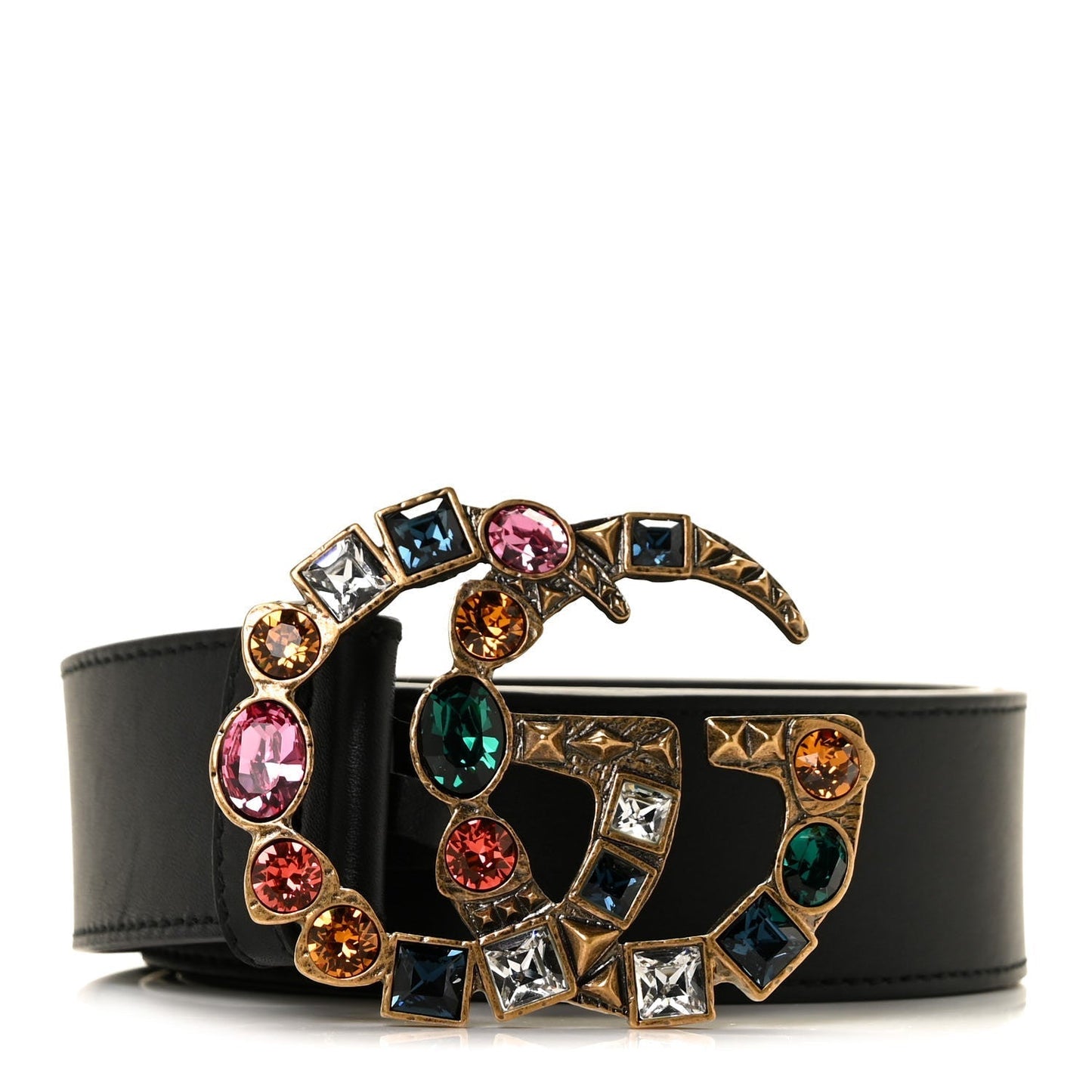 Gucci GG CRYSTAL 40MM Leather Calfskin Belt