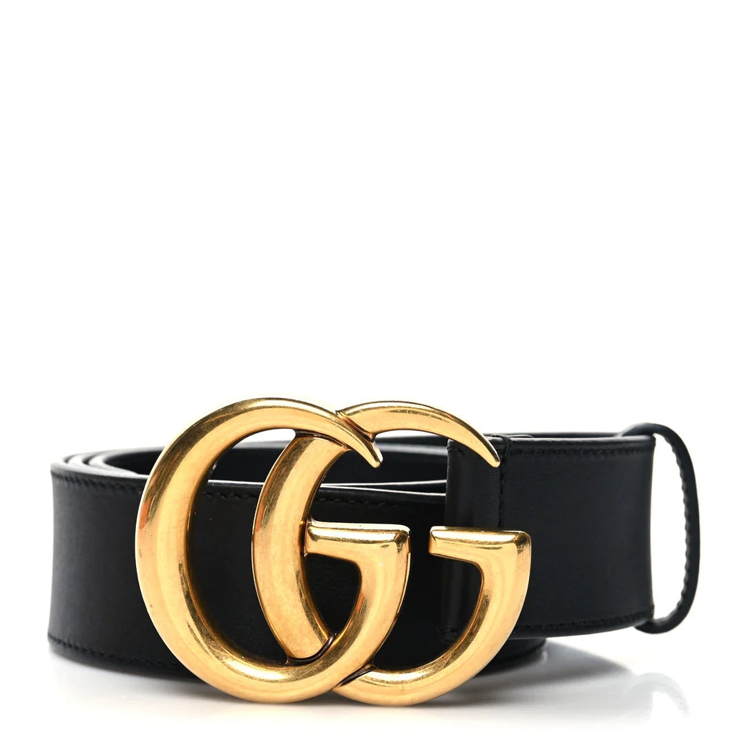 Gucci GG MARMONT DOUBLE G Leather Calfskin Belt