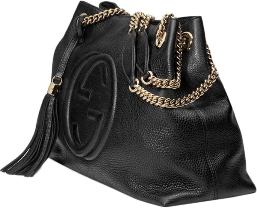 Gucci GRAINED SOHO Leather Large Chain Travel Bag