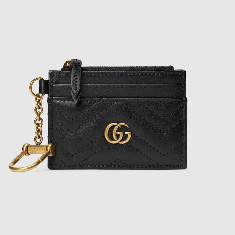 Gucci GG MARMONT KEY HOLDER Leather Calfskin Wallet Case