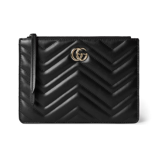 Gucci GG MARMONT WRISTLET Matelasse Leather Calfskin Small Clutch Bag
