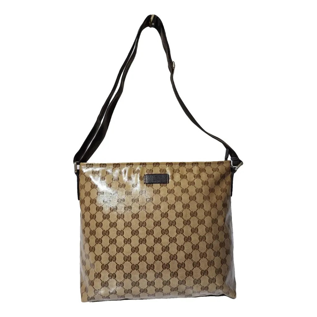 Gucci CRYSTAL FLAT Monogram Large Shoes