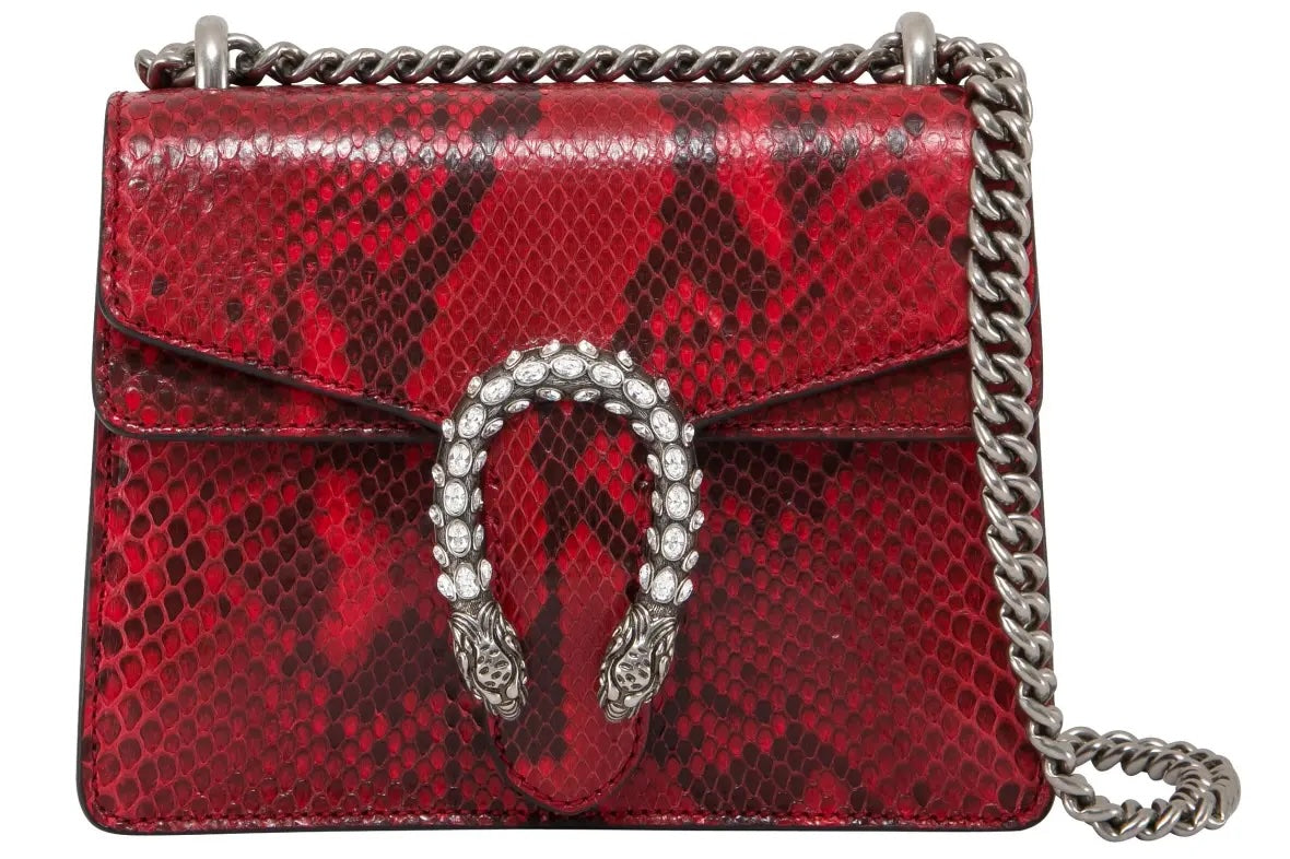 Gucci DIONYSUS Leather Python Mini Shoulder Bag