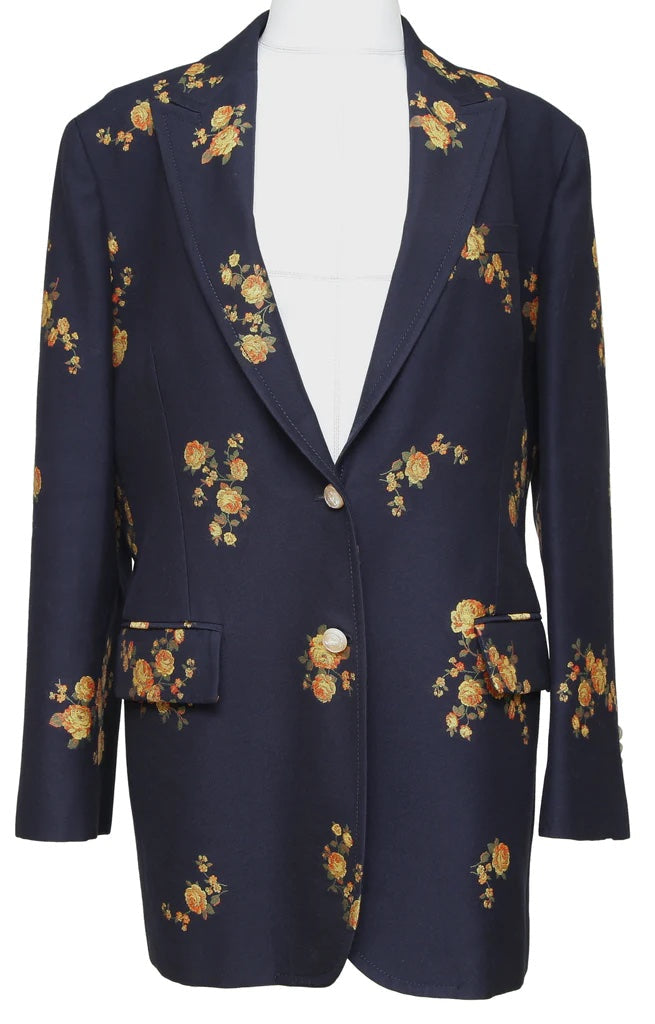 Gucci FLORAL BLAZER JACKET Navy Apparel