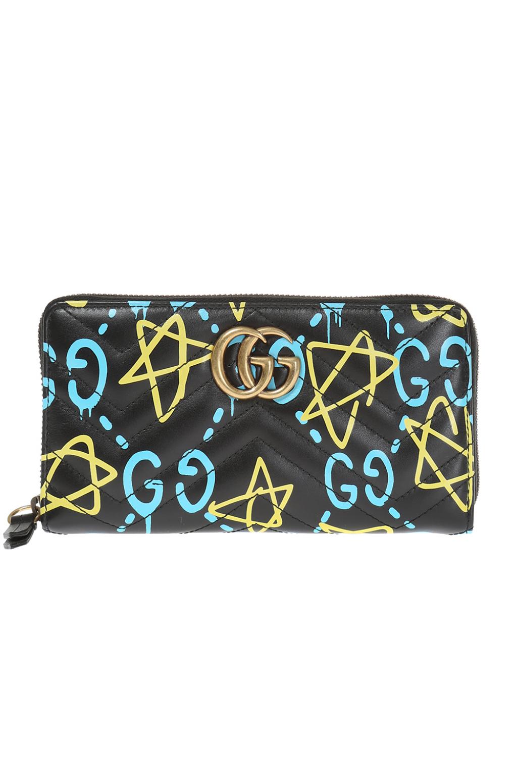 Gucci GG MARMONT GHOST ZIP AROUND Wallet Case